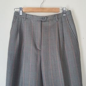 Vintage Rafaella Virgin Wool Houndstooth Trousers Pants